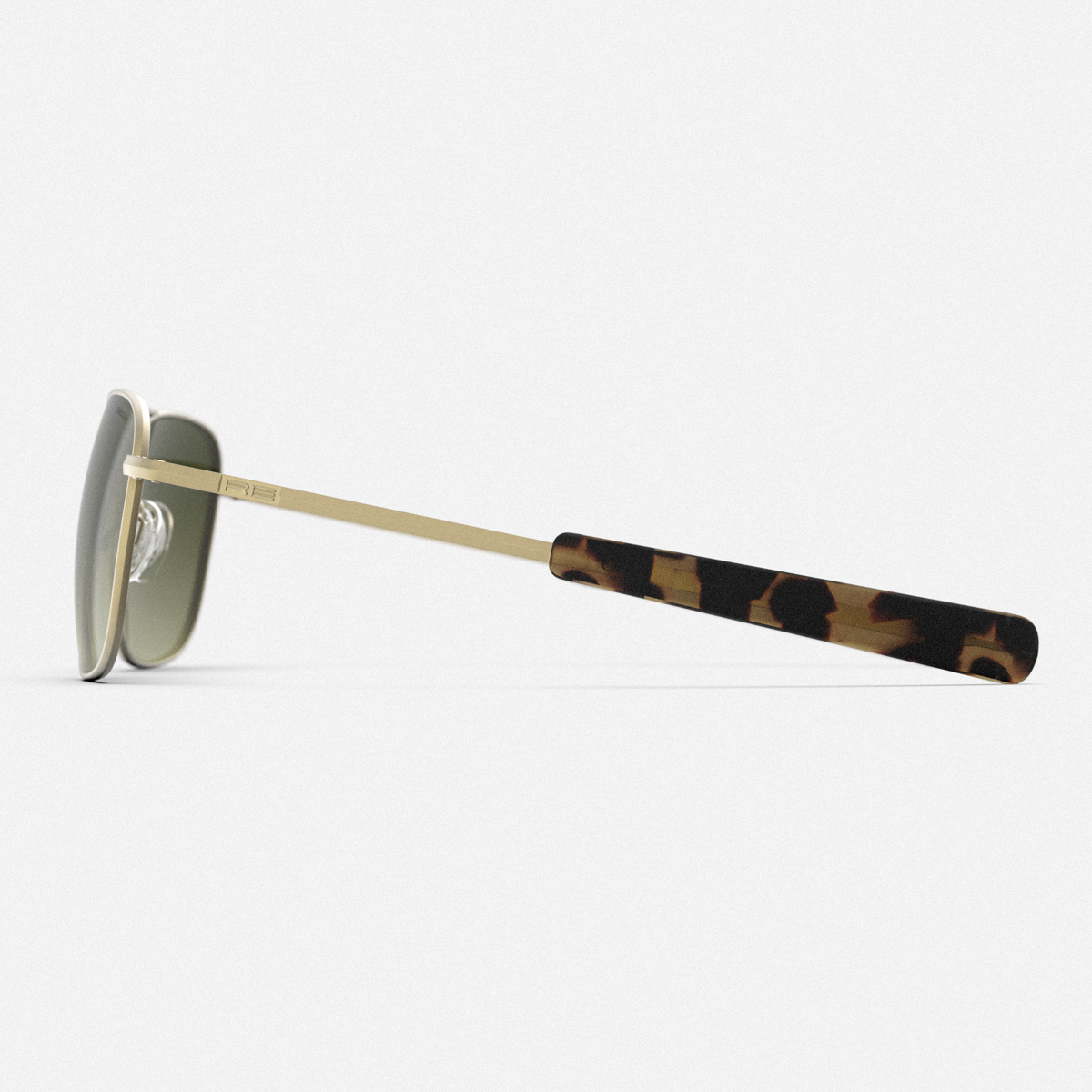 Aviator - 23k Satin Gold & Evergreen - Prescription Sunglasses