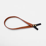 Randolph for Sounder Goods - Leather Sunglasses Strap -  Cognac with 23k Gold Rivets