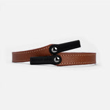 Randolph for Sounder Goods - Leather Sunglasses Strap -  Cognac with Gunmetal Rivets