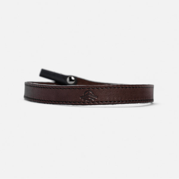 Randolph for Sounder Goods - Leather Sunglasses Strap - Dark Brown with Gunmetal Rivets