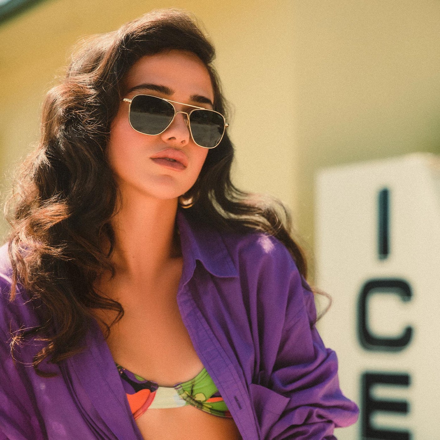 gold goggles Randolph Aviator Sunglasses
