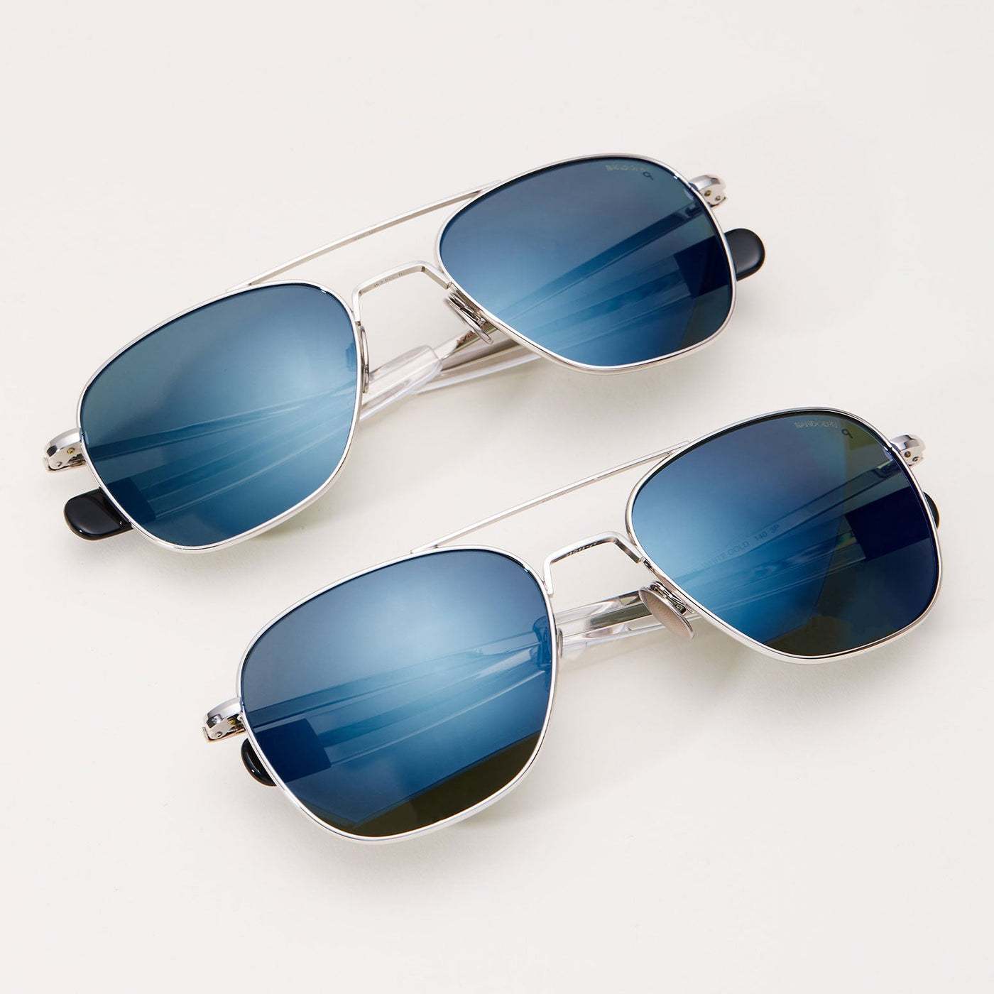 NWT Lucky Brand Capitola Aviator Sunglasses Blue Vince Camuto Rimless Aviator Sunglasses Silver Frame Blue  main image 3