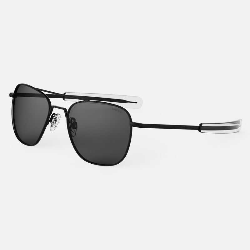 Aviator - Matte Black & American Gray