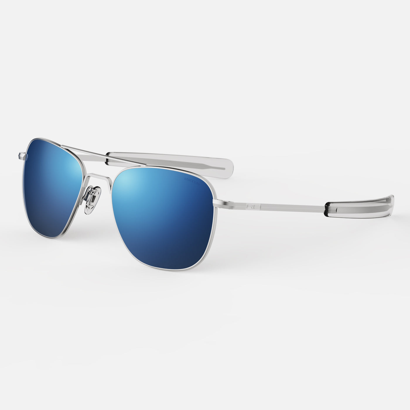 Aviator Matte Chrome & Atlantic Blue Sunglasses | Randolph USA