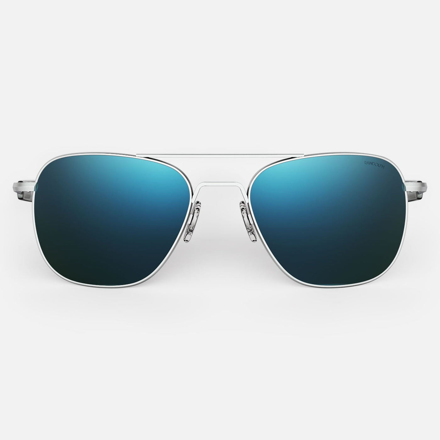 aviator goggle Aviator | Matte Chrome & Cobalt | Size: Regular 55mm | Handcrafted American Eyewear