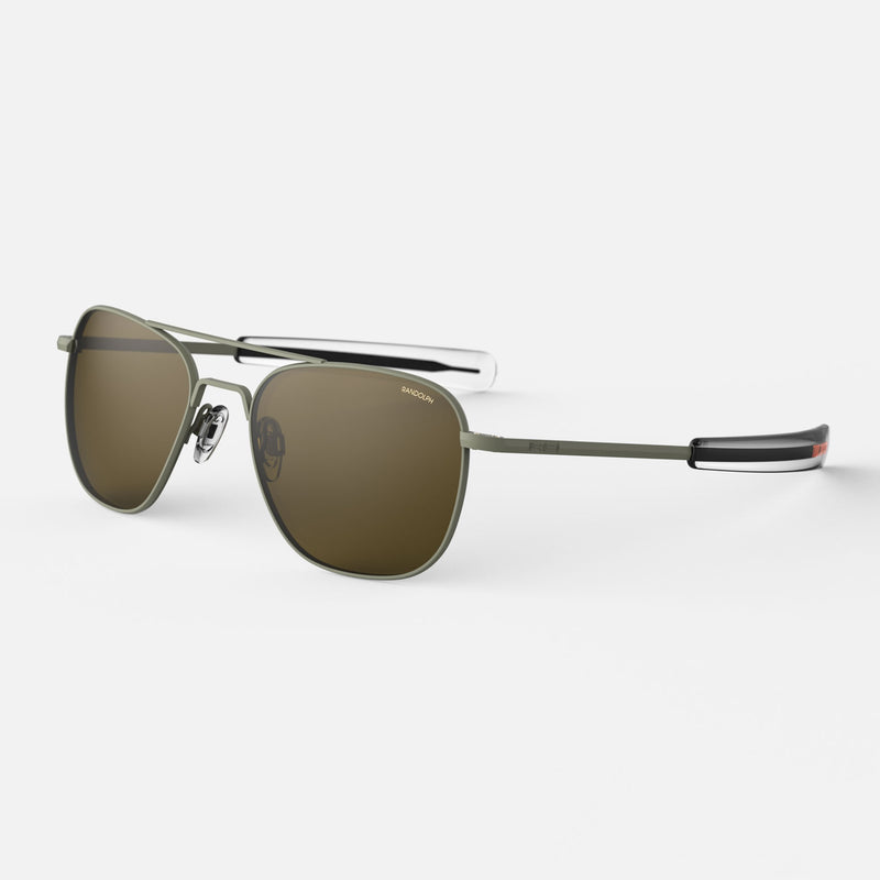 Randolph USA Aviator Polarized Satin Silver