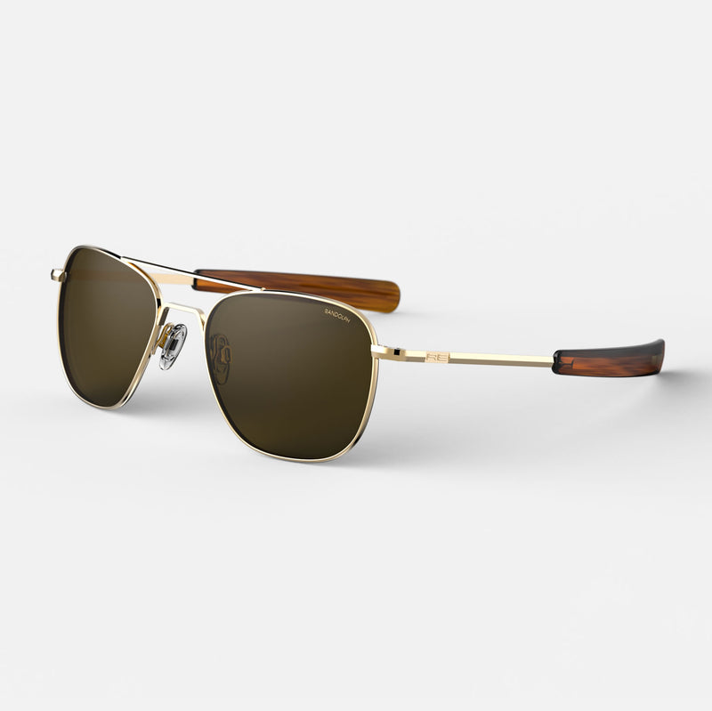 23k Gold & American Tan Polarized Glass Lens