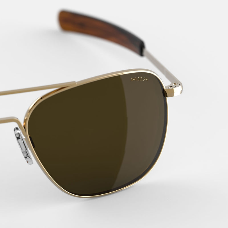 23k Gold & American Tan Polarized Glass Lens