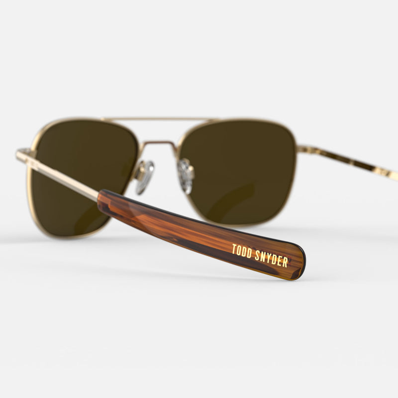 23k Gold & American Tan Polarized Glass Lens