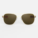 23k Gold & American Tan Polarized Glass Lens