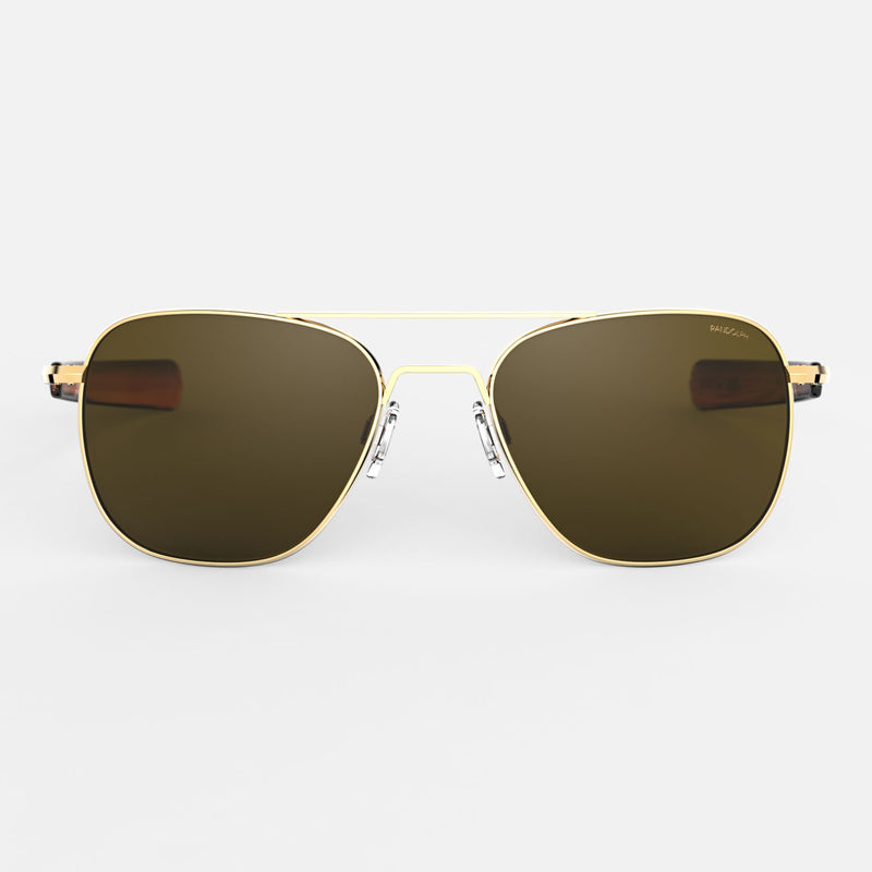 23k Gold & American Tan Polarized Glass Lens