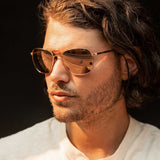 Aviator - 22k Rose Gold & American Gray