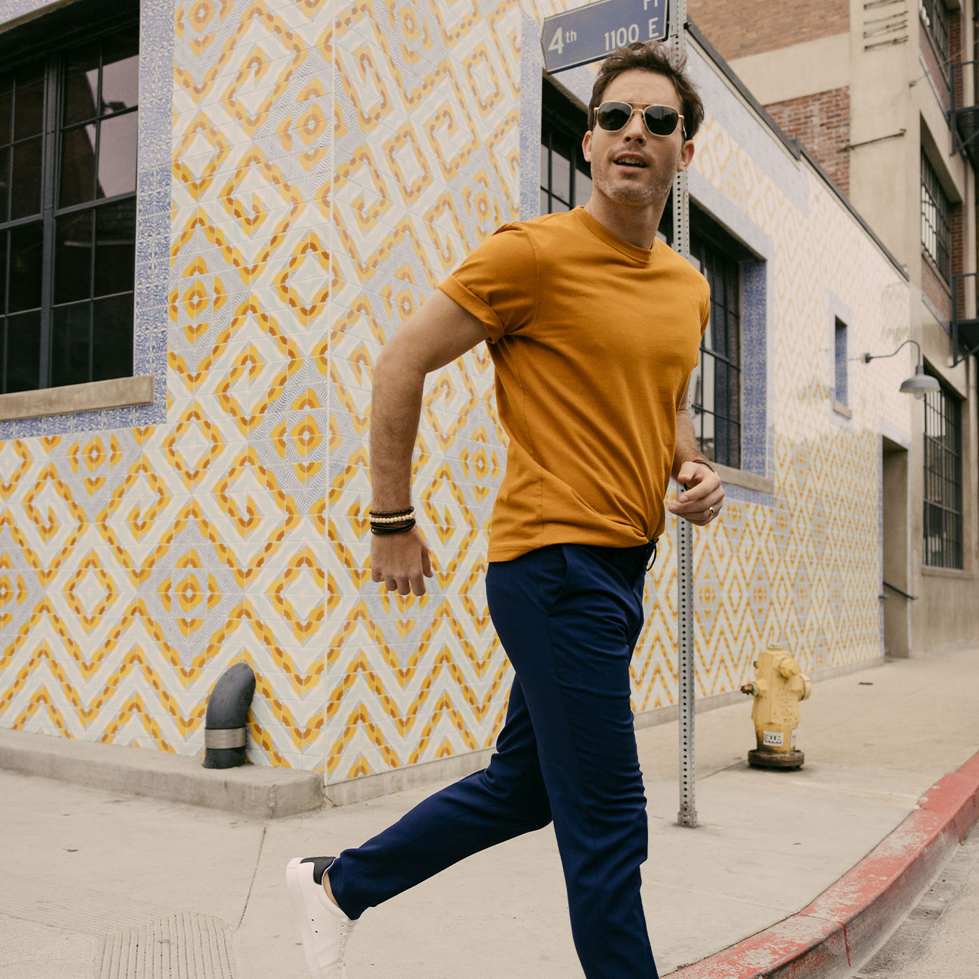 Aviator 23K Gold & Cobalt Sunglasses | Randolph USA