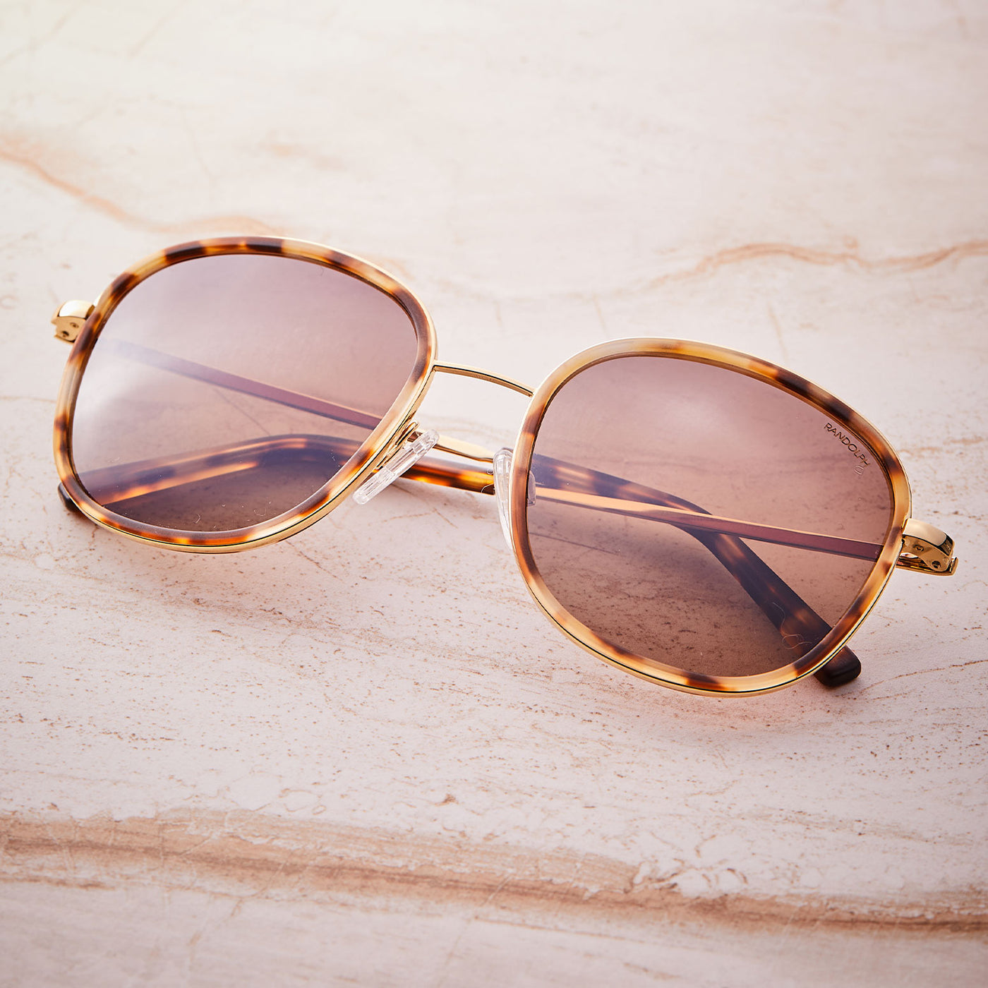 新品 Eleonore Elinor Fusion 22K Rose Gold & Rose Tortoise Inlay | Randolph USA